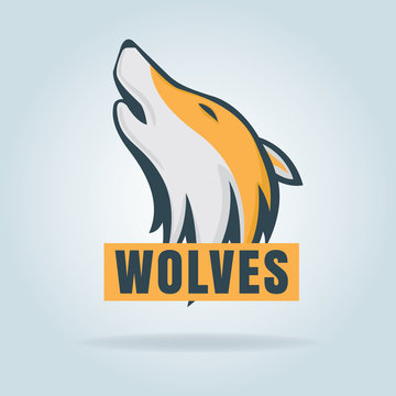 vector graphic of wolf,design for logo badge,decal,etc