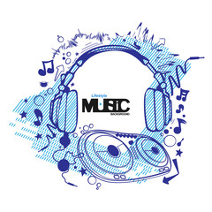 music graphic background vector