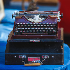 Vintage typewriter close up