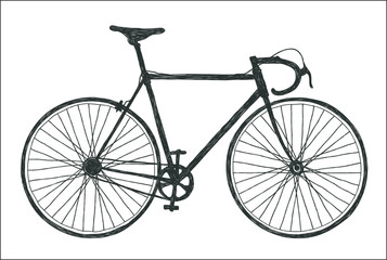 bicycle isolated background