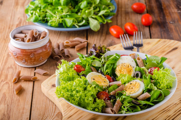 Fresh pasta egg salad