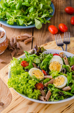 Fresh pasta egg salad