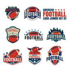American football logo template collection,vector illustration