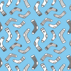 seamless pattern of Christmas socks