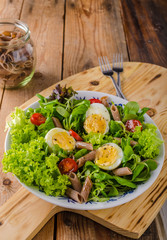 Fresh pasta egg salad