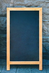 Vintage slate chalk board with wooden frame