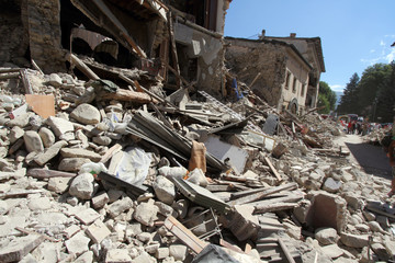 24/8/2016 - Amatrice - Rieti - Italy - The earthquake that destroyed the historic city of Amatrice
