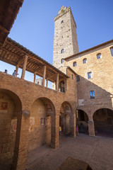Fototapeta premium Italia,Toscana,il paese di San Gimignano