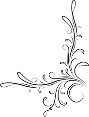 Ornamental floral corner. Vector illustration for your design or