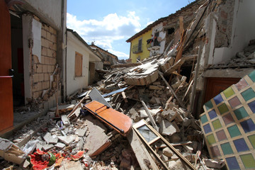 24/8/2016 - Amatrice - Rieti - Italy - The earthquake that destroyed the historic city of Amatrice