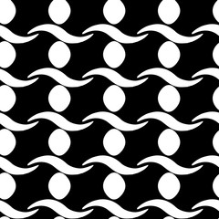 Wavy line and circle seamless pattern 4