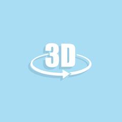 symbol rotation arrow circle 3d icon