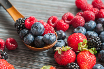 blueberries raspberries strawberries