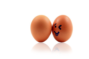 egg on isolate and white background