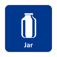 Glass jar vector icon for web and mobile