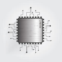 The chip on a white background vector