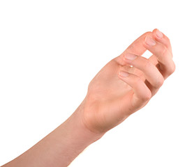 Isolated Male Hand in a Position