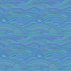 Fototapeta premium Seamless unusual pattern with waves.