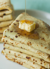 Stack of homemade pancakes