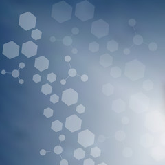 Structure molecule and communication Dna, atom, neurons. Science concept for your design. Connected lines with dots. Medical, technology, chemistry, science background. Vector illustration.