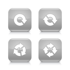 Gray arrow refresh, reload, rotation, repeat sign