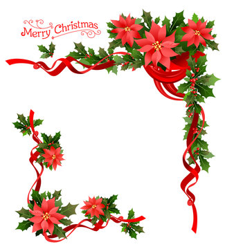 Christmas poinsettia corner
