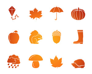 Herbst Icons - Verlauf
