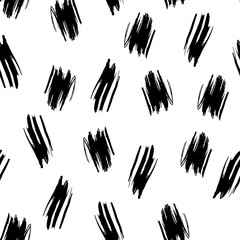 Hand drawn black and yellow paint strokes.