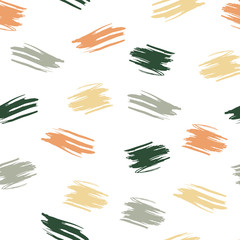 Hand drawn black and yellow paint strokes.