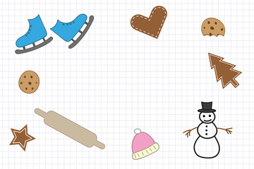 Comic Weihnachts Symbole