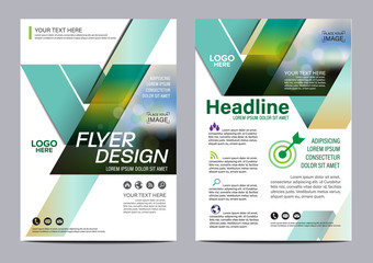 Green nature Brochure Layout design template. Annual Report Flyer Leaflet cover Presentation Modern background. illustration vector in A4 size