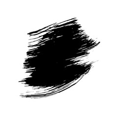 Black ink hand drawn paintbrush brush vector illustration. For decorative banner design.