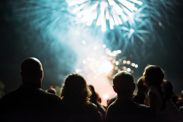 Crowd watching foreworks