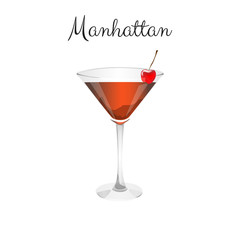 Manhattan alcohol cocktail