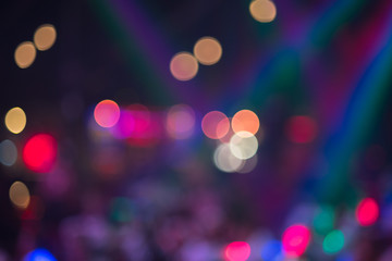 Bokeh blurred light at night in the Disco.

