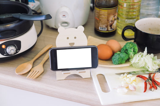 Smart phone with cooking concept