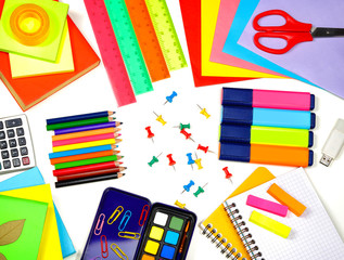 Different school supplies