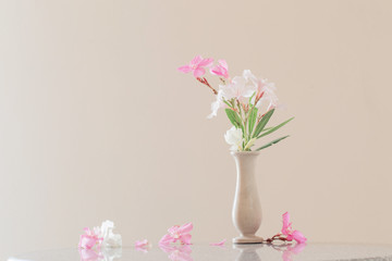 Pink flowers in a vase