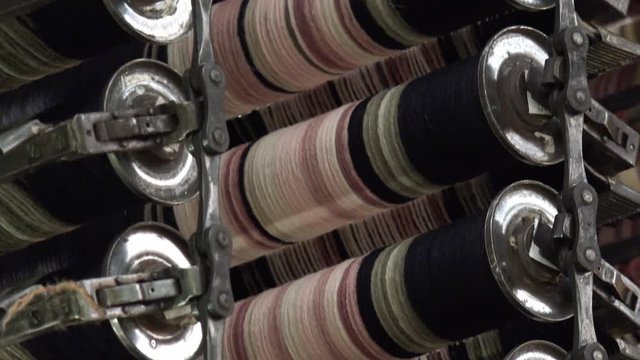 carpet weaving power loom detail