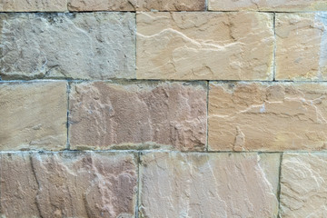 Sandstone block wall