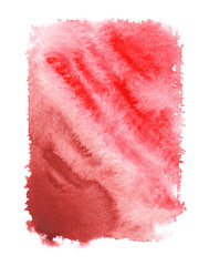 Red diagonal gradient painted in watercolor on clean white background
