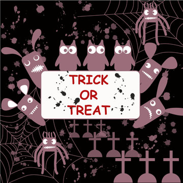 Halloween poster Trick-or-treat