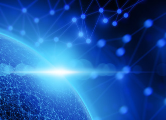 Obraz premium ai brain system data connecting to analysis , light internet social network background, illustration of global web with link to electric information, cyber with group of security, hacker online to net