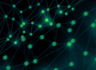 data deep learning hologram ai technology robotic, molecule of chemical, atom cell science, futuristic cyber network, system of background illustration 3d rendering