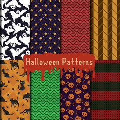 halloween patterns set