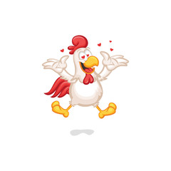 Happy Chicken in Love