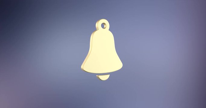 Bell Gold 3d Icon 
