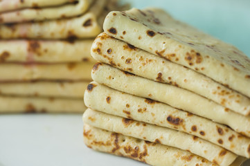 Stack of homemade pancakes