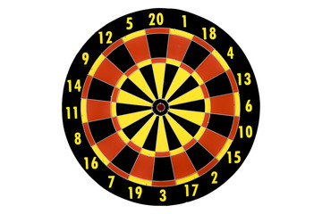 dart target board, abstract of success on white background.