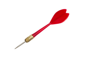 red dart arrow on white background.